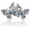 Blue, variant on Luxury Butterfly Rhinestone Hair Barrette Clip for Women and Girls, Medium Size (Champagne)