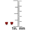thumbnail image 2 of A&M 925 Sterling Silver 6mm Heart Birthstone Stud Earrings, Push Back, Adult Unisex, 2 of 5