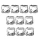 thumbnail image 4 of Juego de 20 almohadillas de limpieza de papel de aluminio para estufa de gas, resistentes al calor y a la grasa, para quemador de estufa, accesorios de cocina (cuadrados), 4 of 7