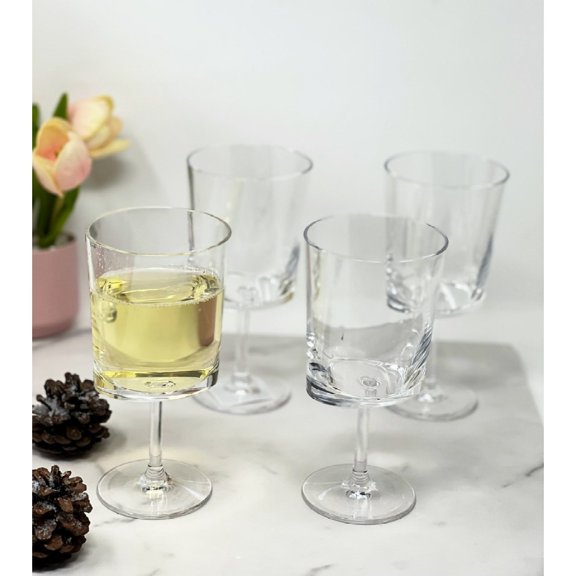 4-Piece 12oz BPA-Free Tritan Unbreakable Wine Glasses Set – Shatterproof Red/White Wine Glasses
