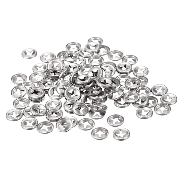 Unique Bargains M3 Internal Tooth Starlock Washer 2.5mm I.D. 10mm O.D. Lock Washers Push On Locking Speed Clip, 304 Stainless Steel 100p