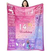 12th Birthday Gifts for Girls, Girls 12th Birthday Gifts Idea for Daughter Sister, 12 Year Old Blanket for Girls, Best Birthday Gift for 12 Years Old Girl, Birthday Pink Throw Blanket 60"x50"