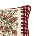 thumbnail image 2 of Rustic Pine Needlepoint Christmas Holiday Throw Pillow, 12" x 16", 2 of 4