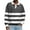 Dark Gray, variant on Men's Casual Striped Print Button Up Long Sleeve Polo Shirt, Daily Henley Collar Sport Top for Errands, Lounge and Relaxed Style,Green,M