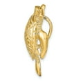 thumbnail image 2 of 14k Yellow Gold Sea Turtle Pendant for Women with Textured Shell, Ocean-Inspired Nature Jewelry Symbolizing Endurance and Protection, Hawaiian Coastal Marine Accessory, 2 of 6