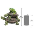 thumbnail image 3 of Design Toscano QM221531 In Good Company Frog and Turtles Garden Animal Statue, 11 Inch, Polyresin, Full Color,Multicolored, 3 of 3