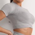 thumbnail image 4 of Womens Summer Tops Lace Shirts for Women Long Sleeve Top Women Satin Tops Summer Womens Fall Long Sleeve Shirts Athletic V Neck Shirt Solid Color Dress Top with Lace on Clearance Grey L, 4 of 6