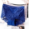 thumbnail image 4 of Bragas sexys de malla para mujer, ropa interior de encaje sin costuras de cintura alta, suave transparente, bragas de algodón para la salud, lencería XXXL, 4 of 5