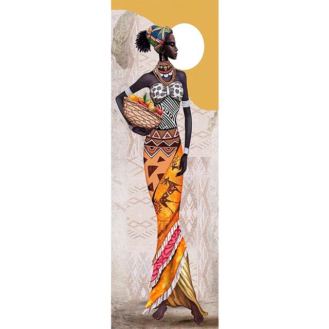 Kits de pintura de diamante de mujer india, taladro redondo completo, decoración de pared para el hogar, arte artesanal Sywqhk Decoración hogareña