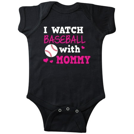 

Inktastic I Watch Baseball with My Mommy Gift Baby Boy or Baby Girl Bodysuit