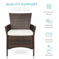 thumbnail image 3 of Best Choice Products Set of 2 Modern Contemporary Wicker Patio Furniture Dining Chairs w/ Water-Resistant Cushions, 3 of 7