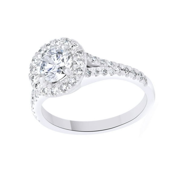 White Natural Diamond Solitaire Ring In 14k White Gold (1.8 Cttw)