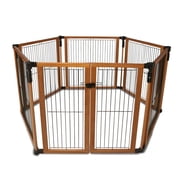 Cardinal Gates Pet Gate - Dog Playpen Indoor - Pet/Puppy Exercise Pen Great for Containment - 5 Fixed Panels and One 2-Part Panel with a Latch - Highly Configurable - USA Based