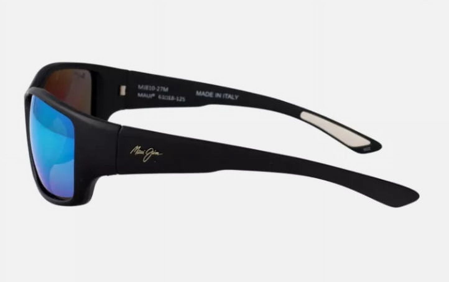 Maui Jim Local Kine GM810-27M Sunglasses - Soft Black w/Dk Trans Green/MauiGreen