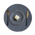 thumbnail image 1 of Mosiee Round Braided Placemats Woven Table Mats For Christmas Dining Washable, 1 of 5