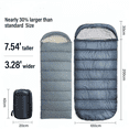 thumbnail image 2 of XXL Gray 3-Season Sleeping Bag for Big and Tall Adults, 90.55" x 39.37", Left-Zip Rectangular, Extra Spacious, Waterproof, Lightweight, 2 of 7