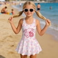 thumbnail image 3 of FUIALDOLG Lovely Capybara Axolotls for Girls One-piece Bathing Suit With Skirt Child Cartoon Swim Dress Little Kids One-piece Bathing Suit Sleeveless A Line Swimsuit Beach Wear 8-9 Y, 3 of 7