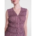 thumbnail image 4 of Scenario Women's Smocked Sleeveless Button Front Top, Sizes XS-XXXL, 4 of 5