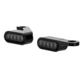 thumbnail image 1 of 2 uds Mini lámpara LED para curvas luz de señal de giro resistente a la corrosión aleación de aluminio accesorio de motocicleta carcasa negra espejo negro, 1 of 14
