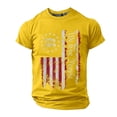 thumbnail image 3 of 250 Anniversary Graphic Print Short Sleeve T Shirt Casual Usa 250Th Anniversary Mens Graphic Tees Yellow S, 3 of 4