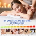 thumbnail image 4 of Estimulador muscular Tens Unit TEC.BEAN, 24 modos con almohadillas, color azul, 4 of 7