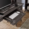 thumbnail image 3 of Eden Home Wood Writing/Computer Desk with Hutch in Smoke Oak, 3 of 7