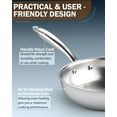 thumbnail image 4 of 8-inch Stainless Steel Frying Pan, Tri-Ply Clad Skillet for Induction & All Stovetops, Silver, 4 of 5