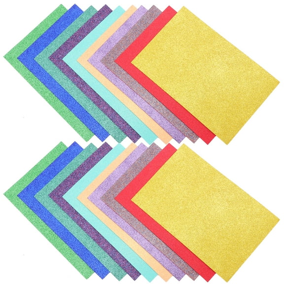 20 Sheets Non-adhesive Craft Foams Multi-use Foams Craft Sheets Glitter Foam Sheet Craft Foam Sheet