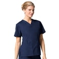 thumbnail image 2 of Maevn CORE Women's Classic V-Neck Solid Scrub Top & Full Elastic Band Cargo Scrub Pant Set [XXS - 3XL], 2 of 5