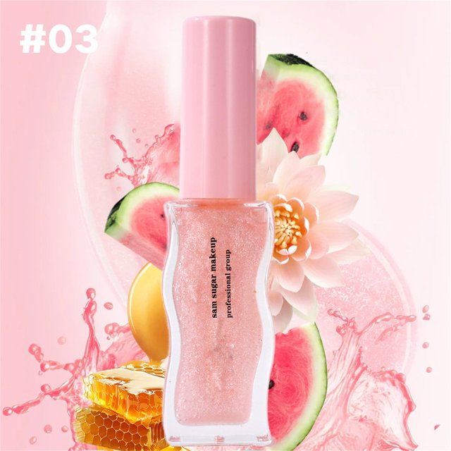 Fruit Honey Moisturizing Temperature Liquid Lipstick, Honey Color Long Lasting Moistourizing Lip Makeup Lip Oil 8ml