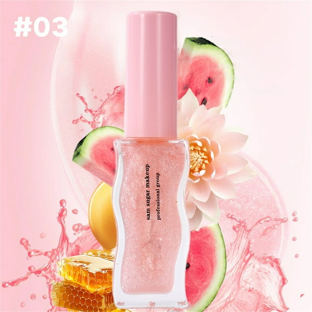 Lápiz labial líquido con temperatura hidratante de miel de frutas, Color miel, maquillaje de labios hidratante de larga duración, aceite de labios 8ml