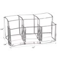 thumbnail image 5 of Organizador de 6 ranuras para brochas de maquillaje de acrílico, contenedor transparente para lápices de cejas, almacenamiento de cosméticos que ahorra espacio en la mesa del tocador, 5 of 5