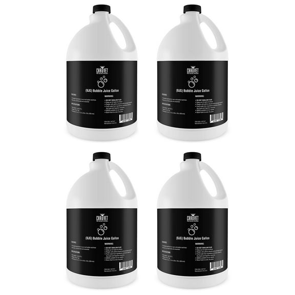 (4) Chauvet DJ BJG Gallons Bubble Fluid Juice 4 Hurricane Bubble Haze Machines