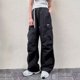 thumbnail image 3 of Pantalones Cargo para niñas, pantalones largos de pierna ancha, finos, holgados, informales, a la moda, para estudiantes de secundaria, verano 2024, 3 of 4