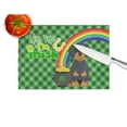 thumbnail image 4 of Wirehair Black and Tan Dachshund St. Patrick's Day Glass Cutting Board Large 12 in x 15 in, 4 of 5