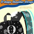 thumbnail image 5 of Butterfly and Moon Gothic Pattern 17" School Backpacks for Teens,Waterproof Oxford Fabric,S-Shape Padded Straps for School,Travel,Hiking,Camping, 5 of 6