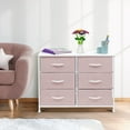 thumbnail image 4 of Sorbus Dresser with 6 Drawers - Furniture Storage Tower Unit for Bedroom, Hallway, Closet, Office Organization - Steel Frame, Wood Top, Easy Pull Fabric Bins (6-Drawer, Pastel Pink), 4 of 7