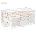 thumbnail image 6 of Loft Bed, Solid Wood Low Loft Bed with Retractable Writing Desk and 3 Drawers, Modern Storage Loft Bed with Storage Stairs and Shelves for Boys Girls Teens, Space Saving, 6 of 9
