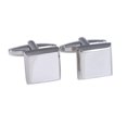 thumbnail image 1 of Bey-Berk International J146 Rhodium Plated Square Cufflinks - Silver, 1 of 1