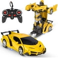 thumbnail image 1 of Voiture Télécommandée Transformateur RC Voiture Robot Rotation 360 ° Freinage Rechargeable Voiture Jouet pour Enfants une Clé Déformation Voiture de Sport Modèle de Voiture Jouet Cadeau, 1 of 7