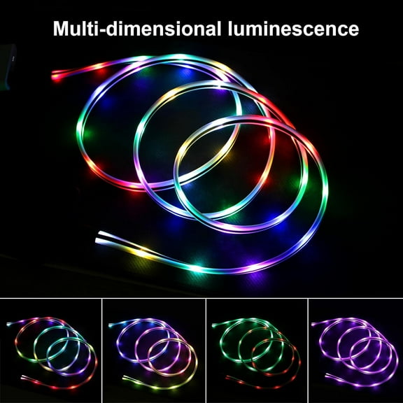 PYYAN-USB C Cable Light up Type C Charger Fast Charging, USB C Charger Cable with 17 Light Switching Modes for iPhone 15/15 Pro Max Samsung Galaxy S10 S10  / Ultra S22 S21 S20 A13 Note 20 (6FT)