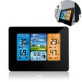 thumbnail image 2 of Estación meteorológica inalámbrica digital Reloj despertador Snooze con sensor inalámbrico para exteriores, pronóstico del tiempo Termómetro digital Higrómetro Barómetro Temperatura Medidor de humedad Adepaton LL-0148, 2 of 6