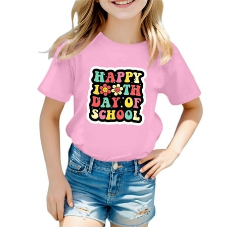 LUOGENLI T-Shirt pour Filles et Garçons, Col Rond, Manches Courtes, T-Shirt d'Été Décontracté, Ensemble Maxi à Volants, 1-2 Ans