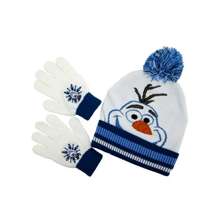 Disney 's Frozen Olaf Cuffed Beanie with Gloves