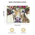 thumbnail image 3 of Orinice Cow art Print, Cow Gifts for Cow Lovers, Hazel Flower Crown Cow Print 20x16in, 3 of 6
