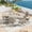 Sandshell, variant on DIFY 5PCS Outdoor Dining Set, 41" Round Dining Table and 4 Swivel Chairs, Black/Dark Blue