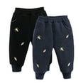 thumbnail image 2 of Chenyin Infant Baby Boys Girls Fleece Pants Warm Print Trousers Sweatpants with Pockets Boys Girls Fall Winter Padded Casual Pants for Toddler 3 Months-4 Years, 2 of 9
