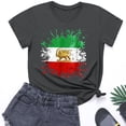 thumbnail image 3 of Tops de Cuello Alto para las Mujeres Amante Impreso Cuello Redondo Manga Corta Camiseta Casual, Blusa Diaria de Estiramiento Suave, 3 of 5