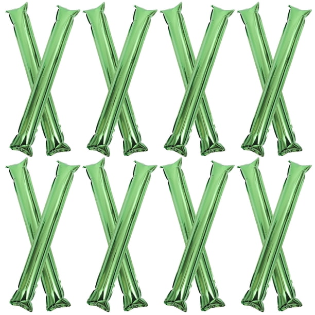 unbranded 24Ud Bastones Inflables Para Animar De Material De Aluminio Verde Para Eventos Deportivos Y Fiestas