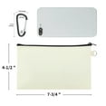 thumbnail image 2 of Muka 12 Pack Natural Canvas Purse with Black Zipper & Metal Clip, 7-3/4 x 4-1/2 Inches Pencil Case, 2 of 7